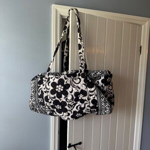 Vera Bradley Duffle-Black and White Floral